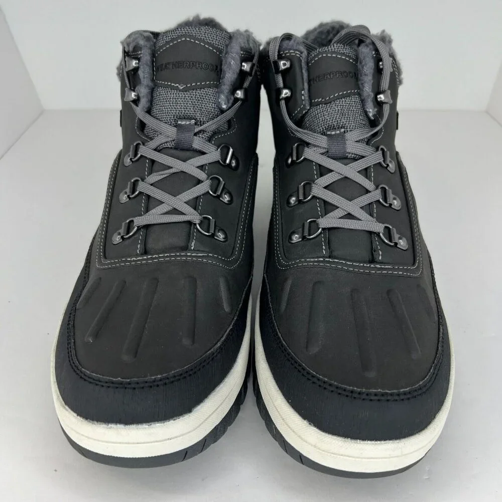 Weatherproof Mens 1624753 Gray Slope Memory Foam Faux Fur Size 13M Sneakers